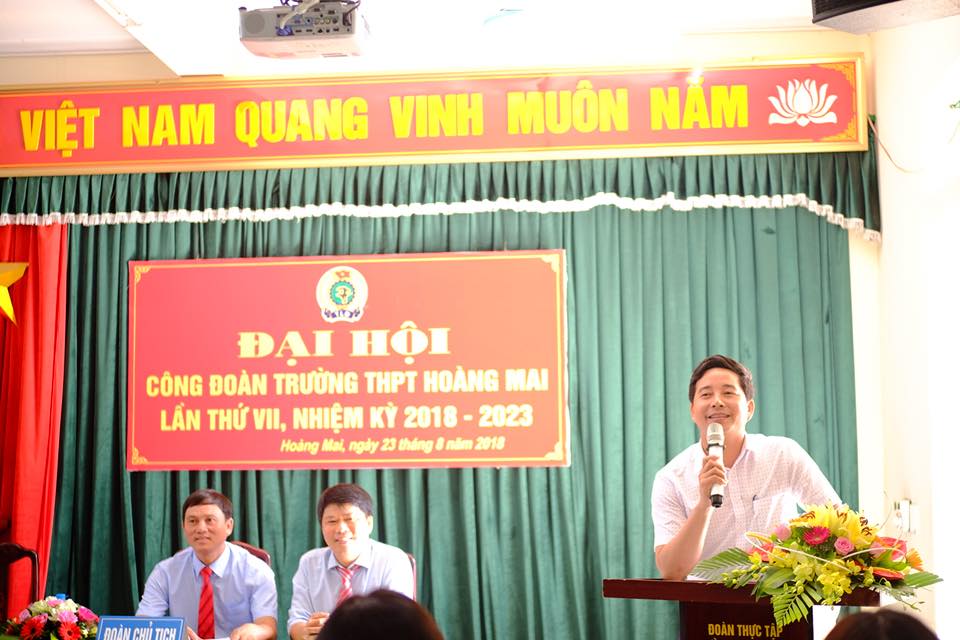 Đại hội công đoàn trường THPT Hoàng Mai